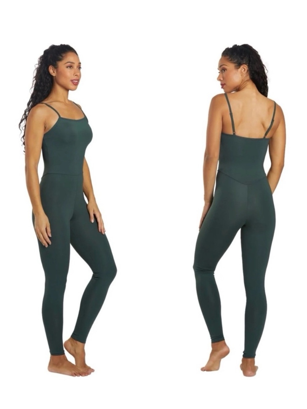 Worn Once! Girlfriend Collective Moss Green Compressive Cami Unitard